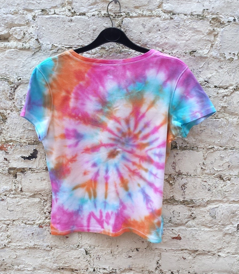 Pastel Tie Dye Tshirt Hippie Rainbow to Fit UK Size 14 or US - Etsy