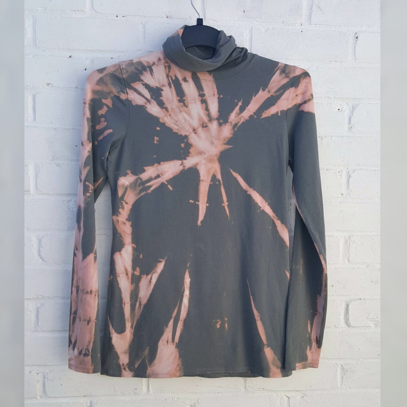 Bleach Tie Dye Sweater UK 12 / US 8 Upcycled image 0