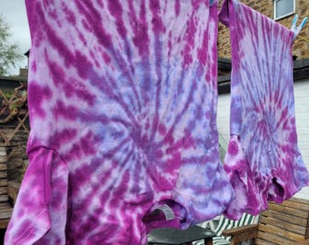 Girls Tie Dye T-shirt | Lilac & Pink Shades