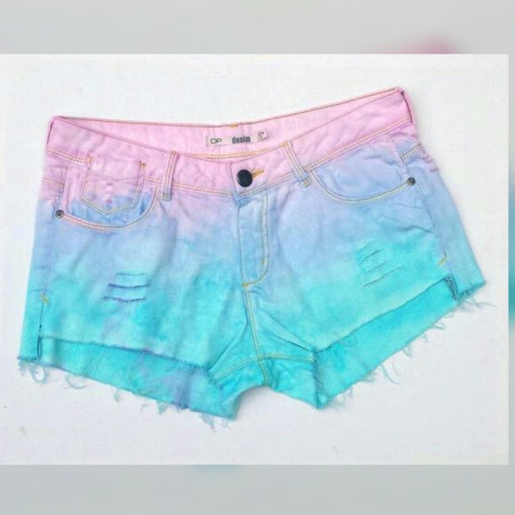Pastel Goth Denim Shorts ALL Sizes 