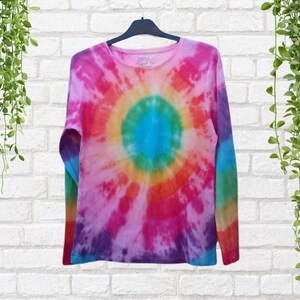 Rainbow Tie Dye | Long Sleeve Top | Women's Organic Clothing