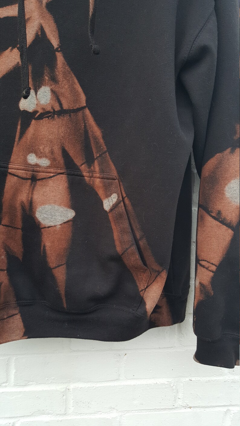 Bleach Tie Dye Hoodie Black Unisex ALL SIZES Etsy