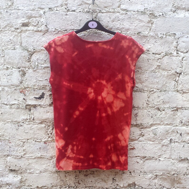 T Shirt Tie And Dye Javel Eau de Javel Tie Dye Tshirt rouge Tie Dye pour sadapter à la | Etsy