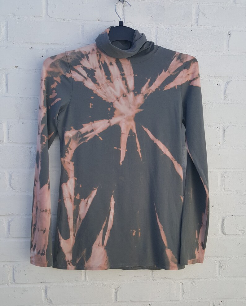 Bleach Tie Dye Sweater UK 12 / US 8 Upcycled image 2