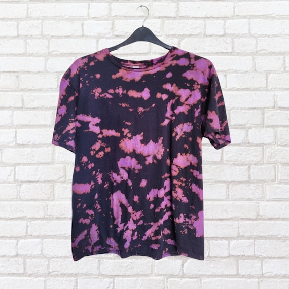 bleach tie dye purple shirt
