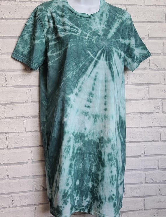 Forest Green T-shirt Dress | Tie Dye | Sustainable Cotton | Ethical Women's  Fashion | Size M - Etsy