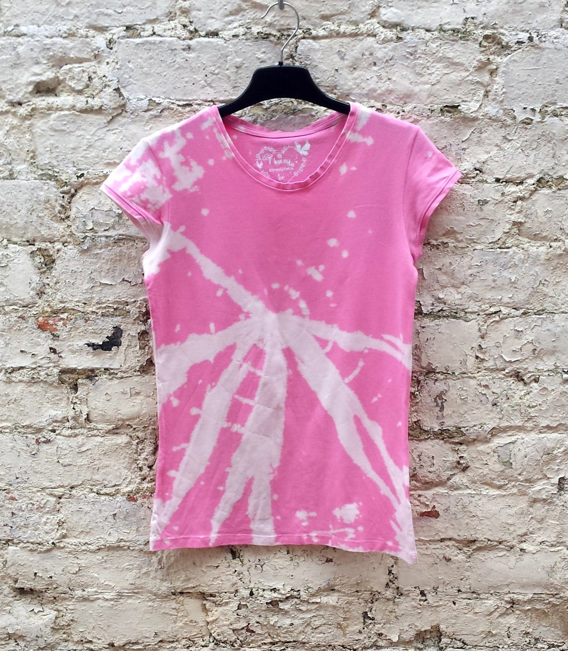 Pink Bleach Tie Dye T-shirt UK 10 / US 6 - Etsy