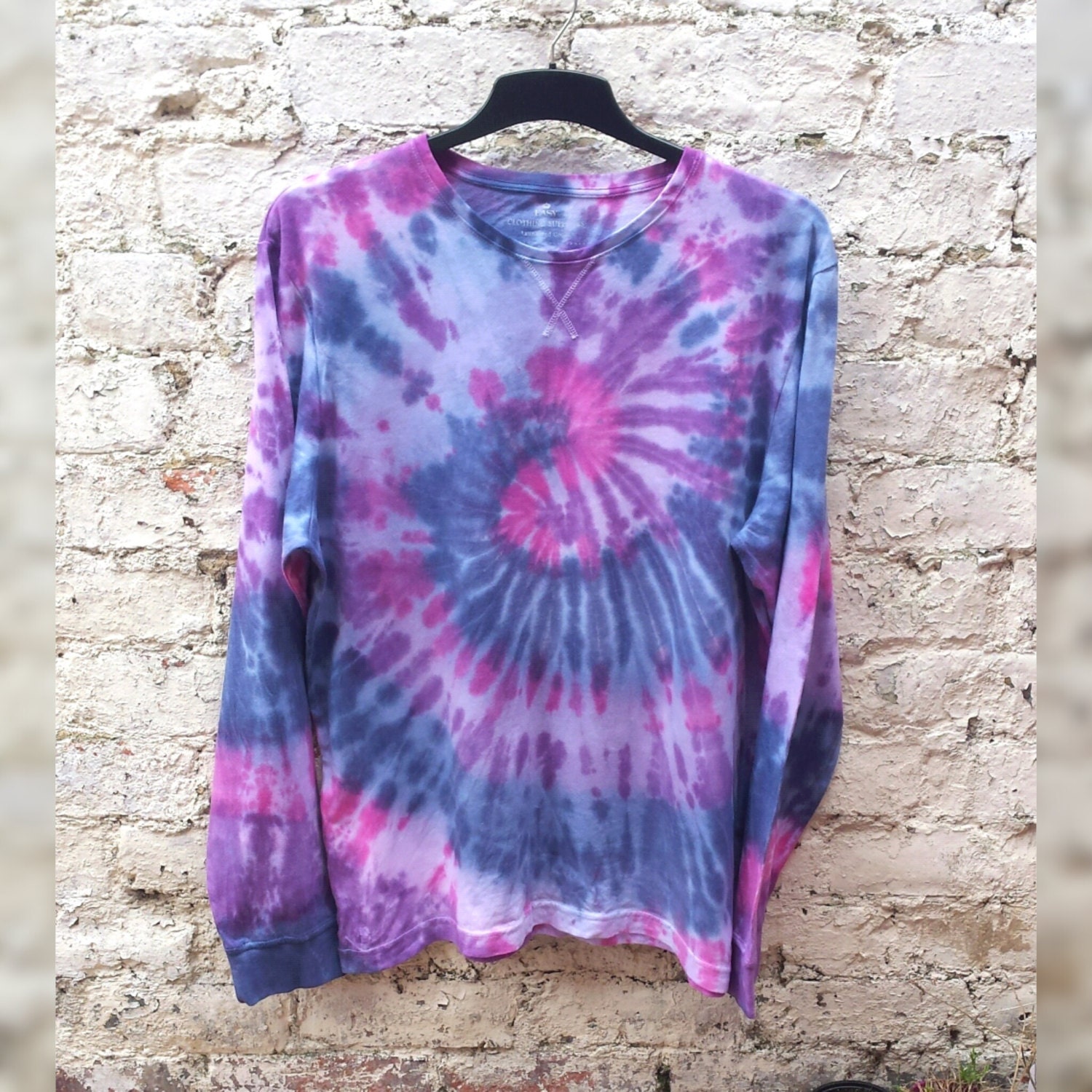 Image of Tie Dye Men's Long Sleeve Top Hand Dyed