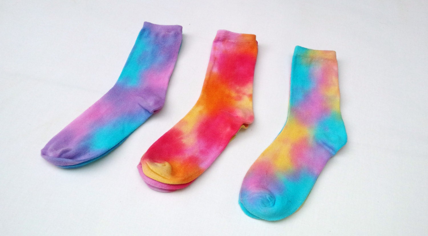 Tie Dye Socks Womens Set of 3 Hippie Gift for Her | Etsy
