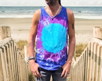 Tie Dye Tank Top Blue & Purple
