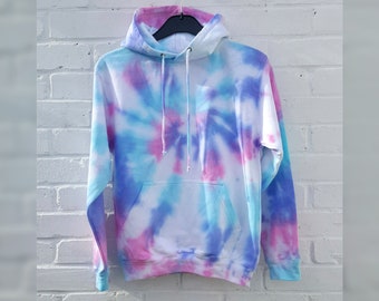 Pastel Tie Dye Cropped Hoodie Pink Yellow Blue ALL SIZES | Etsy