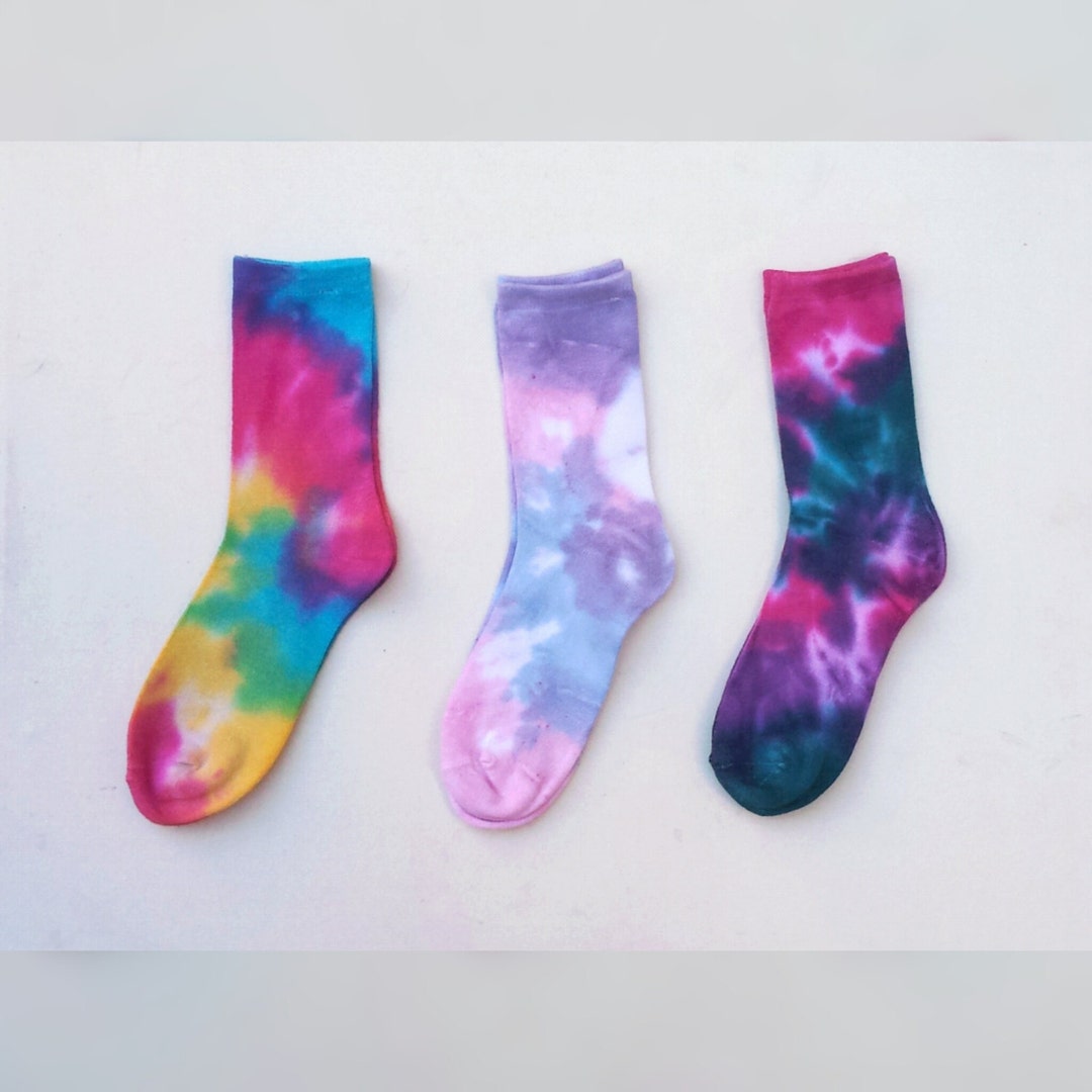 Tie Dye Socks Gift Set of 3 Women's Ankle Socks - Etsy
