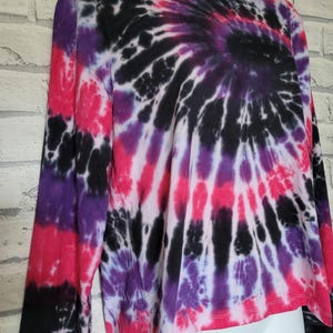 Long Sleeve Style Tie Dye Shirt | Organic Cotton | Moody Purple & Pinks