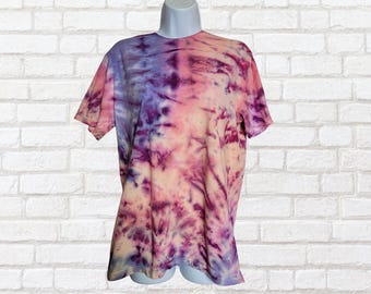 Pastel Tie Dye T-Shirt | Pink Lilac Peach | Unisex | Hand Dyed in the UK