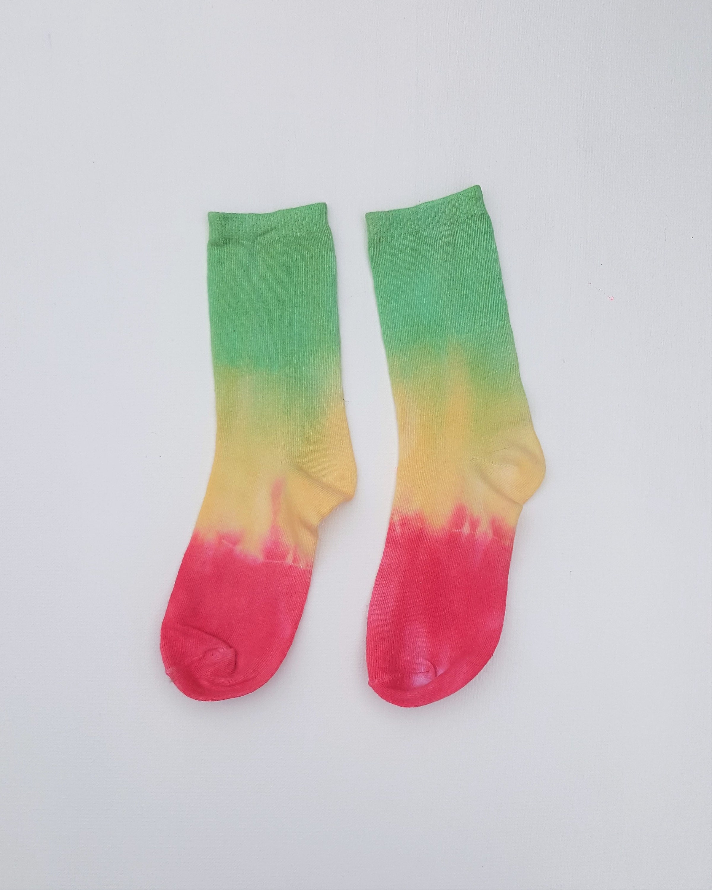 Image of Ankle Socks Rasta Colours Tie Dye Womens Cotton X Pair