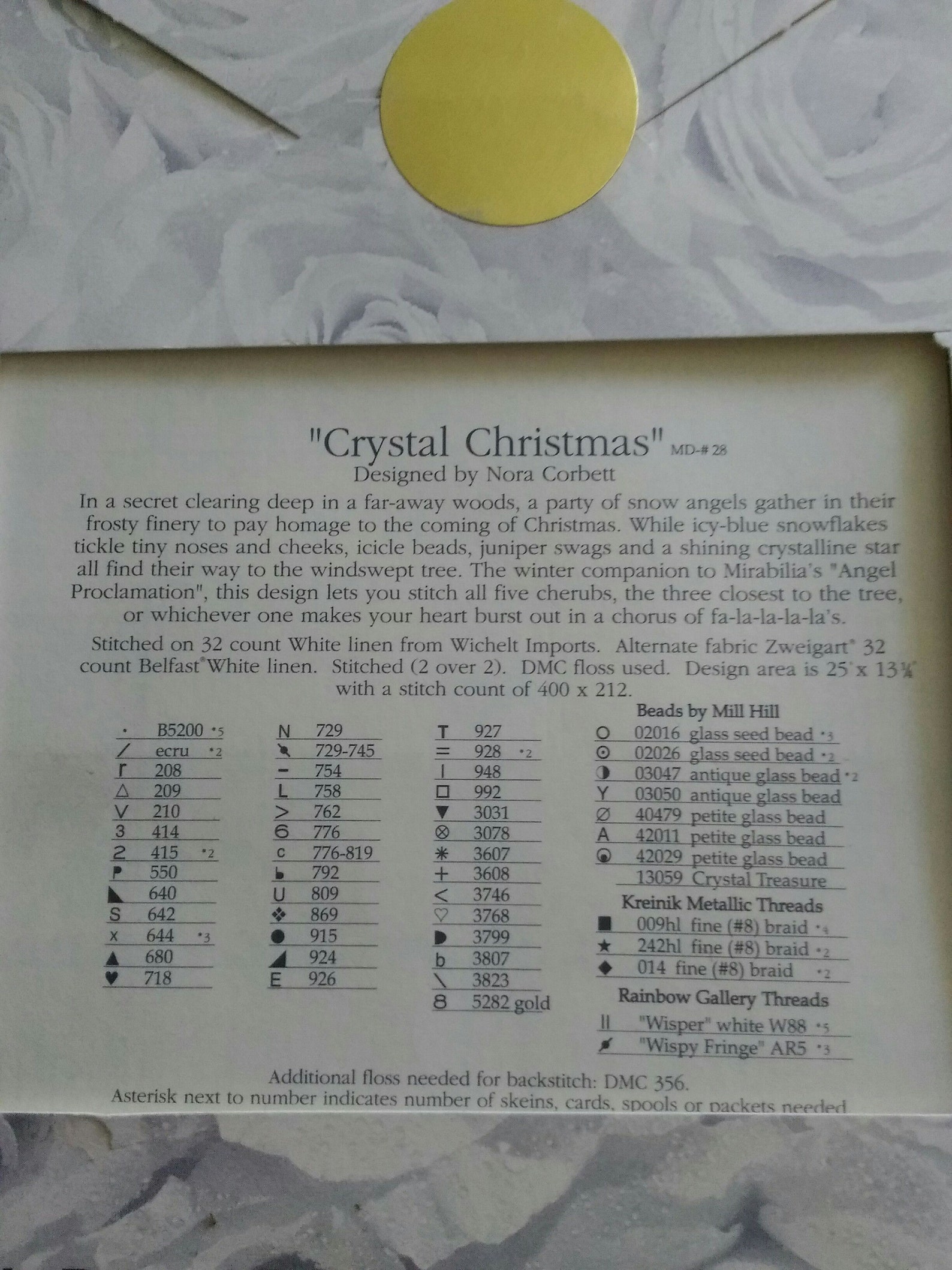 Mirabilia Crystal Christmas Angels Counted Cross Stitch Chart - Etsy