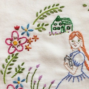 Dear Anne,  coloring page, can be use for embrodery