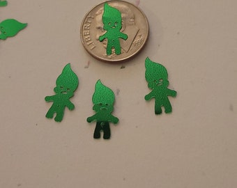 Trollin'- troll, en forme, paillettes, confettis, résine, époxy, gobelet, années 90, jouet, objet de collection, classique, cheveux, nail art, amusant, fête