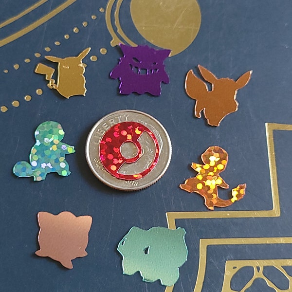 Catch em' all-anime, cartoon, Pikachu, Bulbasaur, glitter, shaped, Gengar, ball, catch