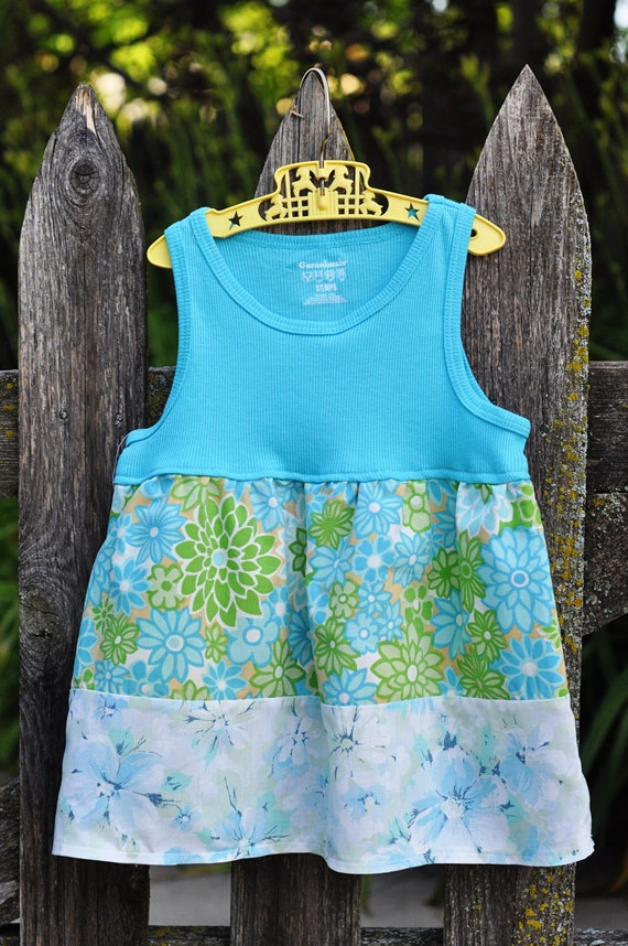 Items similar to Vintage Blues Tank Top Dress/Tunic 5T ON SALE Was 20