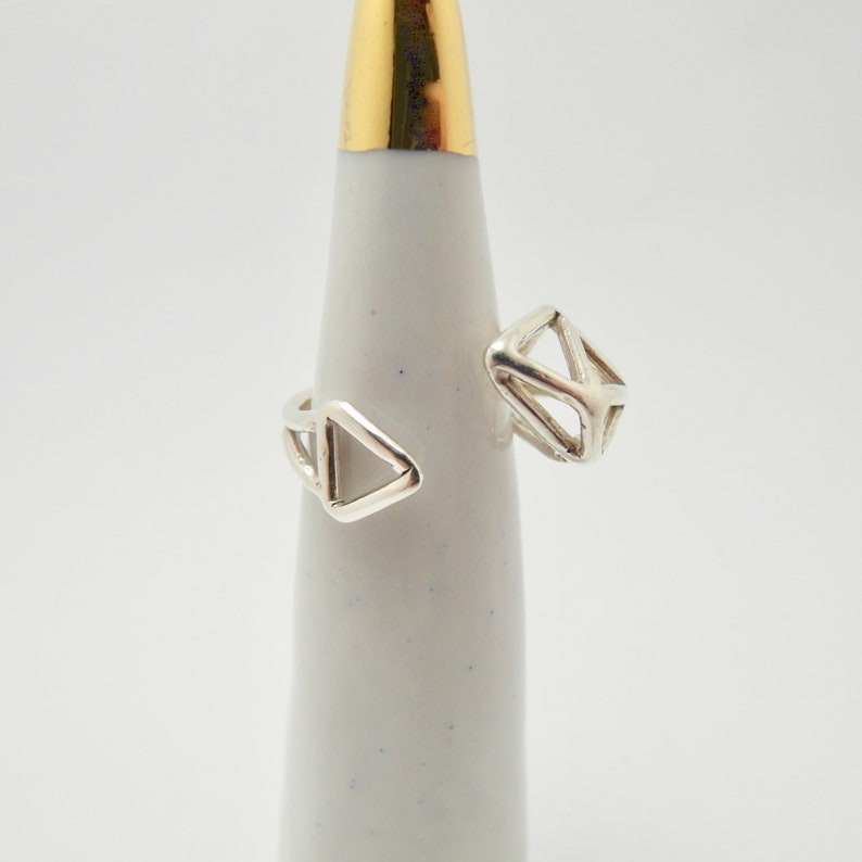 Handmade Jewelry Sterling Silver Ring Silver Jewelry Adjustable Ring Handmade Ring Sterling Silver Adjustable Geometric Ring