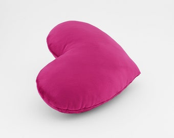 Valentine's Day Gift Magenta Plush Heart Shaped Decorative Throw Pillow