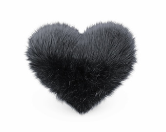 black heart pillow