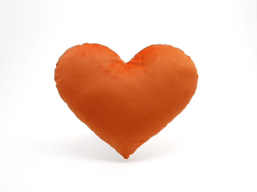 Orange and Light Blue Team Spirit Hug Heart Shaped Pillow - Etsy