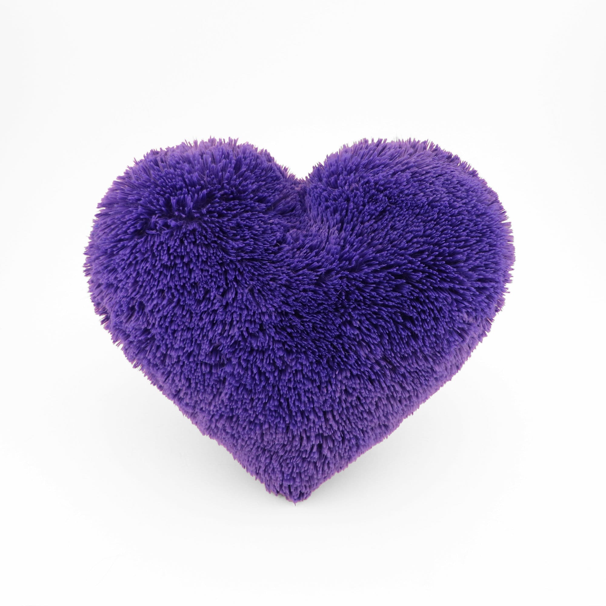 Fluffy Purple Heart Shaped Decorative Pillow Home Decor Small Size  Valentine's Day Gift for Her 