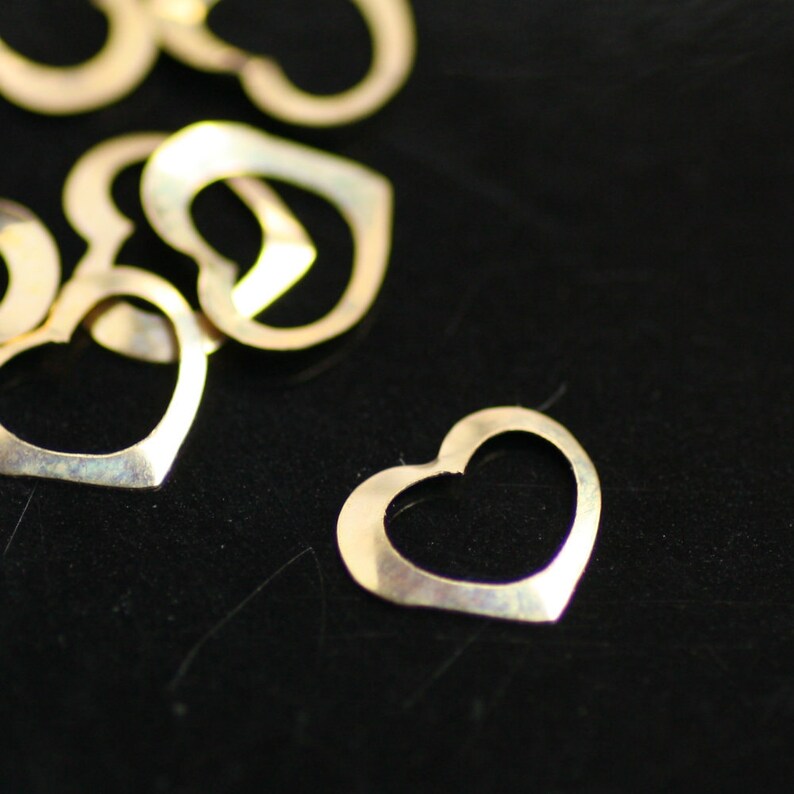 9mm 14K White Gold Floating Heart Charm