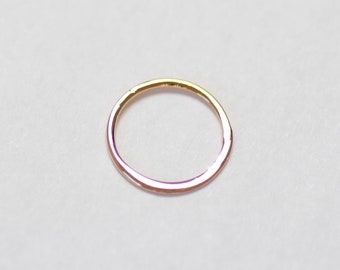 12mm Circle Links, 14k Gold Plated Sterling Silver Hoops, Half Flat, KS-200