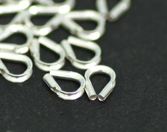 4.7mm Sterling Silver Cable Thimbles, Protect Your Jewelry Wire, Jewellery Findings, Choose Quantity, SS-32