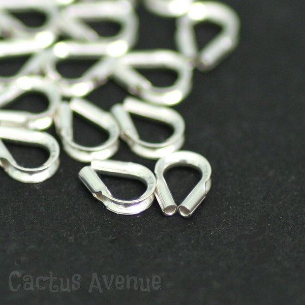 4.7mm Sterling Silver Cable Thimbles, Protect Your Jewelry Wire, Jewellery Findings, Choose Quantity, SS-32