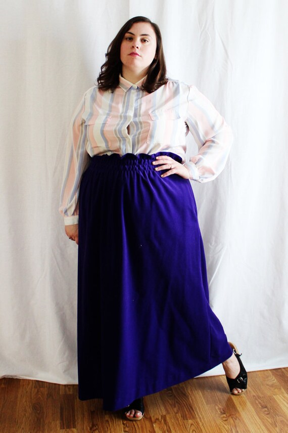 velour maxi skirt