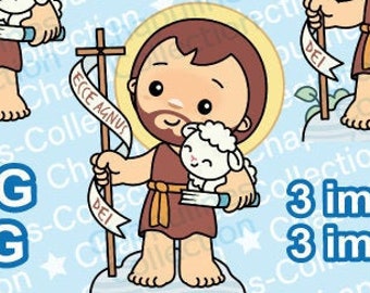 Clipart St. John the Baptist Set 223 - Instant Download