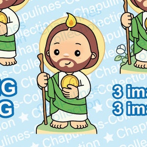 Clipart São Judas Tadeu Conjunto 224 - Download instantâneo