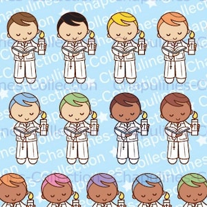 Primera Comunión de Niños Clipart Set 246