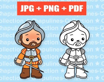 Clipart Don Diego de Montemayor JPG PNG and PDF Set 262