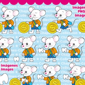 Le clipart de souris à dents, Petite souris, Ratoncito de los Dientes, Ratoncito Pérez, Souris Pérez, IMAGES PNG Set 154