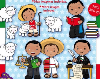 Benito Juárez Clipart, Mexico, President, history of Mexico Set 121