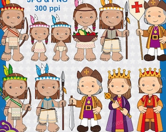Discovery of America, Columbus Clipart, Columbus day, school clipart, school illustrations Set 107