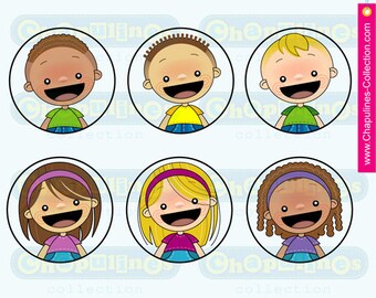 Clipart Niños y Niñas - Clipart Digital escuela, niños y niñas ilustraciones, imágenes para la escuela 017