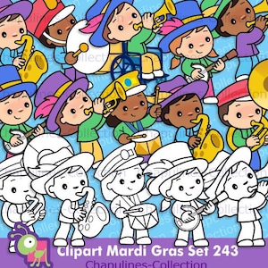 Mardi Gras PNG Clipart Set 243 (Chapulines Collection Clipart)