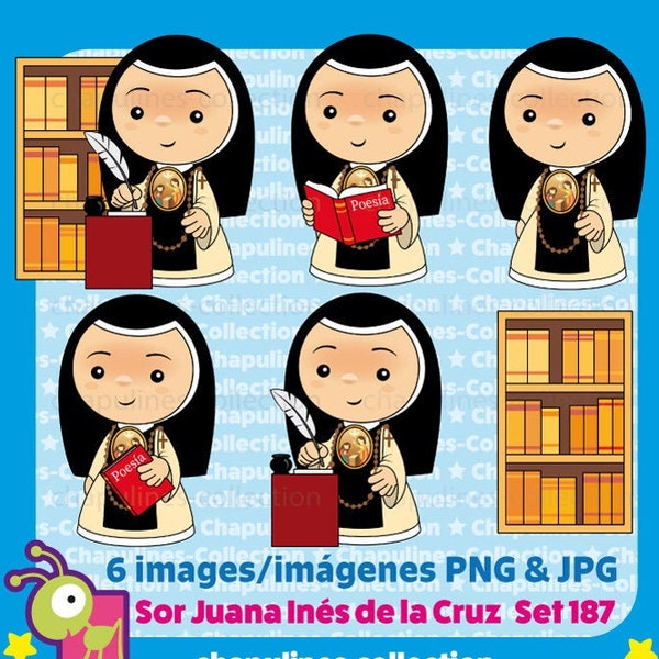 Clipart Sor Juana Inés de la Cruz, Set 187