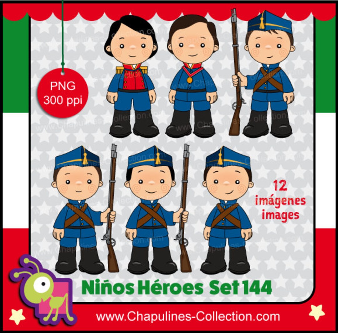 Niños Héroes clipart imágenes de cuerpo completo - Etsy México