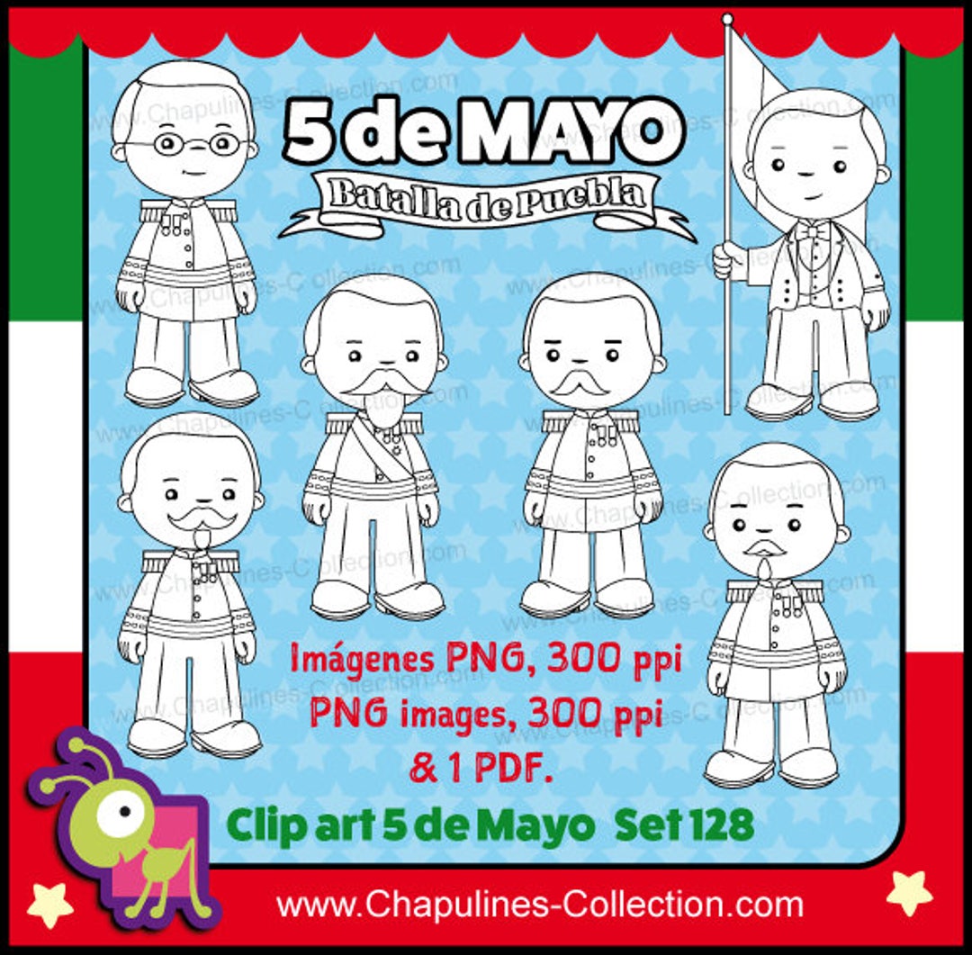 Clipart 5 de Mayo en blanco y negro y dibujos para colorear - Etsy España Clipart 5 de Mayo en blanco y negro y dibujos para colorear - Etsy España