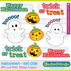 Halloween Clipart, ghost clipart, pumpkin clipart, halloween images, trick or treat clipart 039