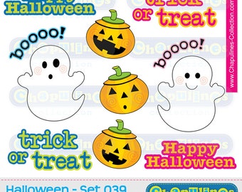 Halloween Clipart, ghost clipart, pumpkin clipart, halloween images, trick or treat clipart 039