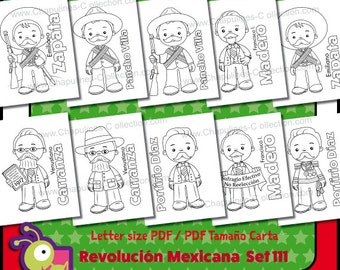 Revolución Mexicana Clipart en Blanco y Negro y Dibujos para - Etsy México