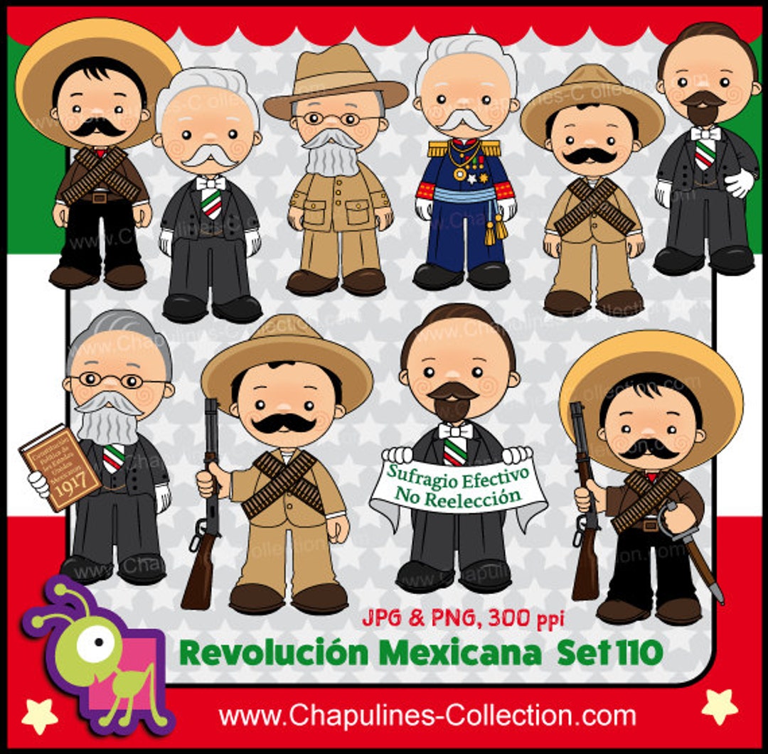 Revolución Mexicana Clipart Imágenes México Ilustraciones - Etsy México